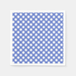 Nautical Theme - Navy Blue Gingham Papper Napkins Pappersservett