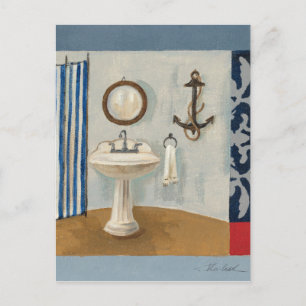 Nautical Thned Bathroom Vykort