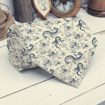 Nautical Toile Custom Necktie Slips<br><div class="desc">This custom necktie features a classic nautical toile pattern,  perfect for adding a touch of seaside charm to any outfit. Ideal for dads,  groomsmen,  or anyone who loves the ocean.</div>