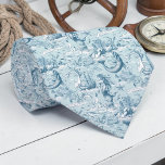 Nautical Toile Custom Necktie Slips<br><div class="desc">This custom necktie features a classic nautical toile pattern,  perfect for adding a touch of seaside charm to any outfit. Ideal for dads,  groomsmen,  or anyone who loves the ocean.</div>