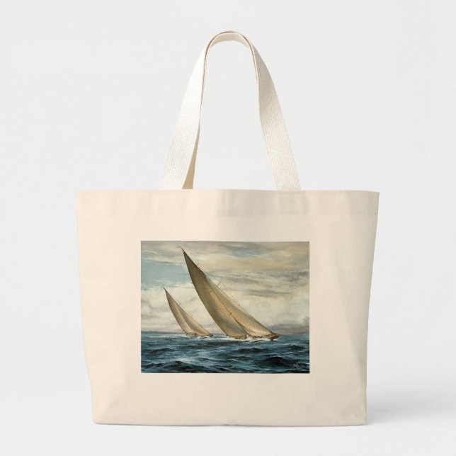 Nautical Tote Bag Jumbo Tygkasse (Framsidan)