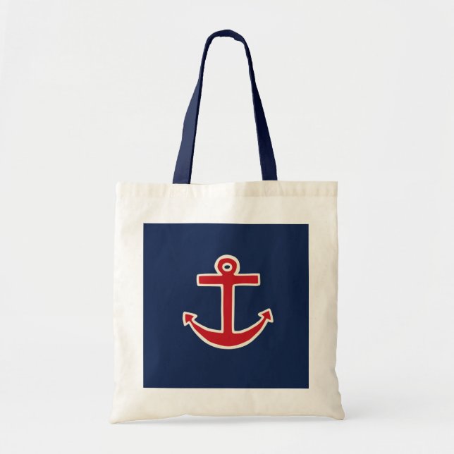 Nautical Tote Bag Tygkasse (Framsidan)