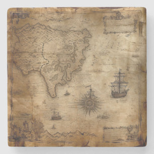 Nautical Treasure Karta Stenunderlägg