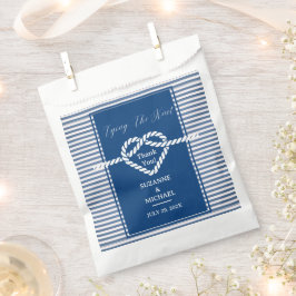 Nautical Tying Knot Navy Blue Rand Bröllop