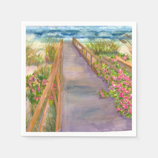 Nautical - Väg till Sea Cocktail Napkin Pappersservett (Framsidan)