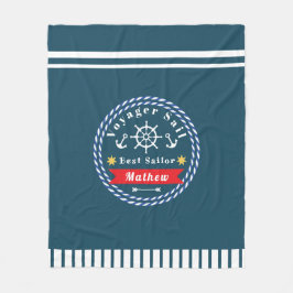 Nautical Voyager Best Sailor Mörk blått Fleecefilt