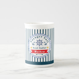 Nautical Voyager Best Sailor White Benporslin Mugg