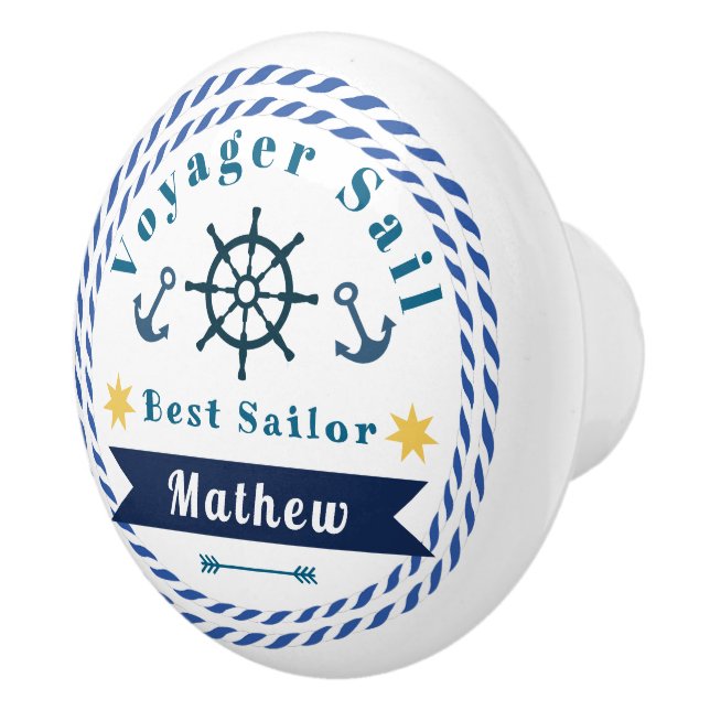 Nautical Voyager Best Sailor White Knopp (Höger)