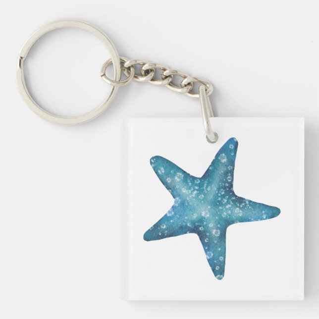 Nautical Watercolor Blue Starfish (Framsidan)