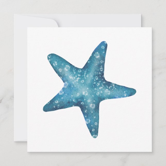 Nautical Watercolor Blue Starfish (Framsida)