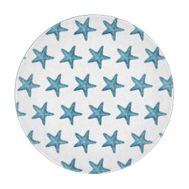 Nautical Watercolor Blue Starfish