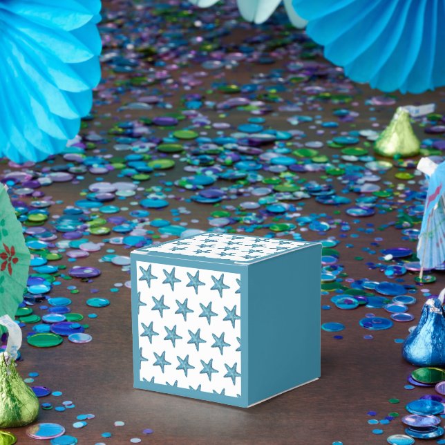 Nautical Watercolor Blue Starfish Presentaskar (Part)