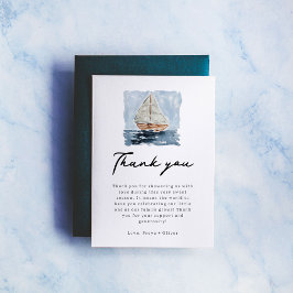Nautical Watercolor Sailboat Shower Tack