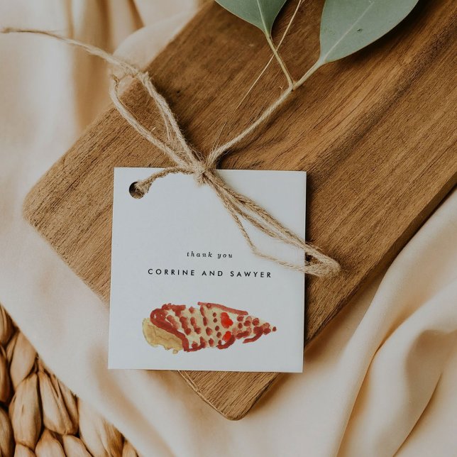 Nautical Watercolor Seashells Gåvor Etiketter (Nautical Watercolor Seashells Favor Tags)