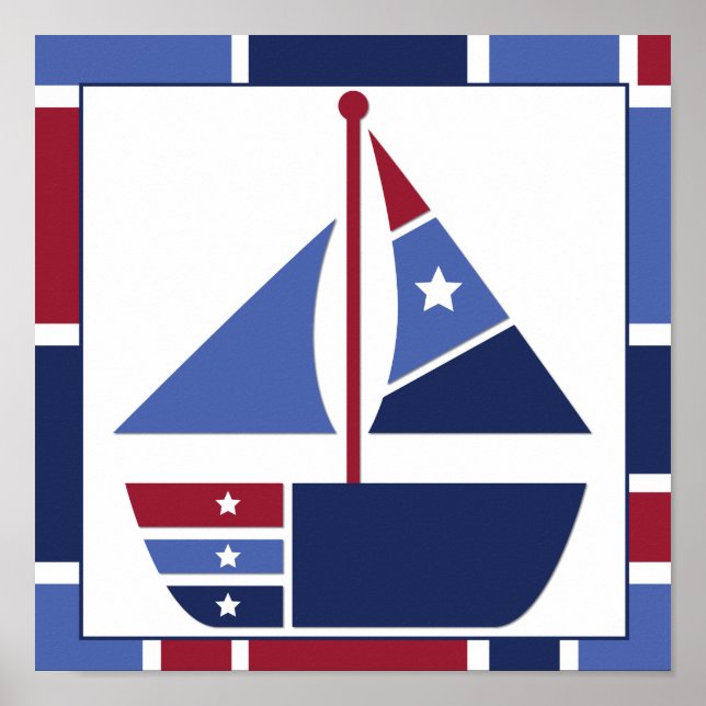 Nautical Wave Nursery Poster (Framsidan)