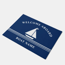 Nautical Welcome Aboard Boot Namn