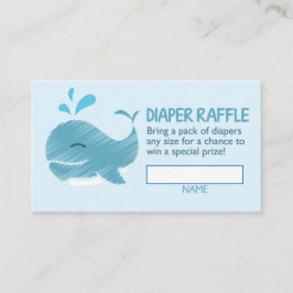 Nautical Whale Diaper Raffle Biljett (pojke) Tilläggskort