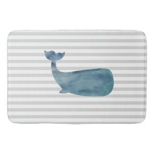Nautical Whale Painting Rand Badrumsmatta