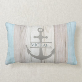 Nautical Wooden Boat Anchor Namn Lumbarkudde