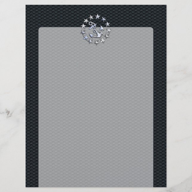 Nautical Yacht Flagga Chrome Ensign on Grille Prin (Framsida)