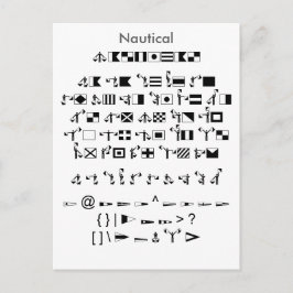 Nautical - Zazzle Font Sampler Lakan med Guide Vykort