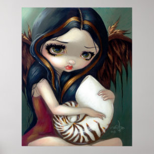 Nautilus Angel ART PRINT gothic fairy århell fait Poster