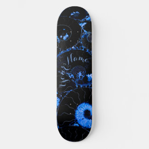 Nautilus blue snäcka design skateboard bräda 21,5 cm
