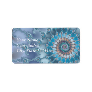 Nautilus - Fractal Art Adressetikett