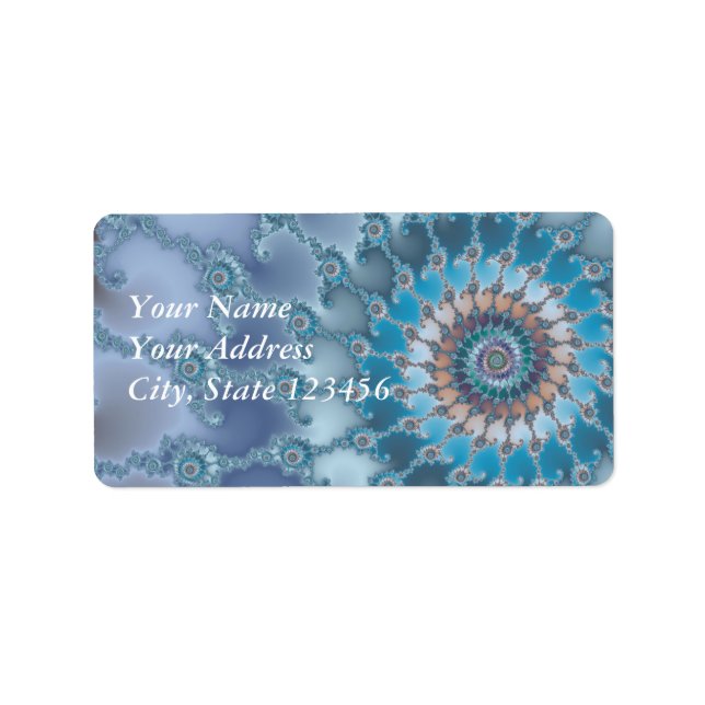 Nautilus - Fractal Art Adressetikett (Framsidan)