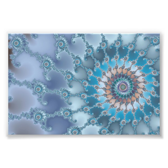 Nautilus - Fractal Art Fototryck (Framsidan)