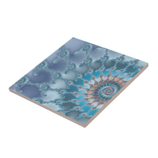 Nautilus - Fractalkonst Kakelplatta