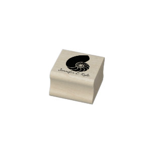 Nautilus Seashell Anpassningsbar Rubber Frimärke Stämpel