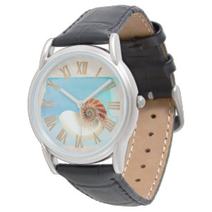 Nautilus Seashell och Sand Armbandsur
