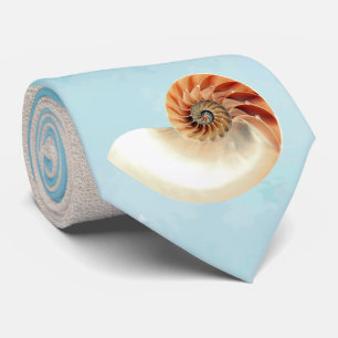 Nautilus Seashell och Sand Slips