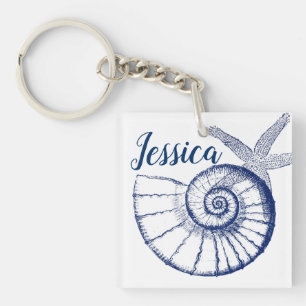 Nautilus Seashell & Starfish Marine Life Anpassnin