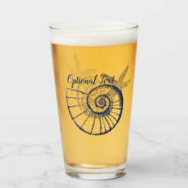 Nautilus Seashell & Starfish Marine Life Anpassnin Glaskopp