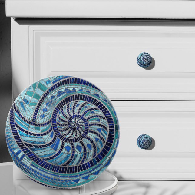 Nautilus-skal mosaikkonst knopp (Skapare uppladdad)