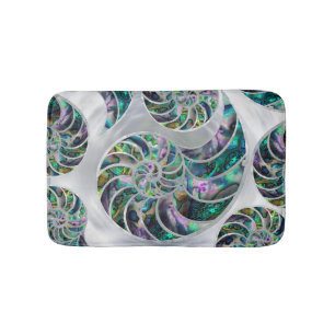 Nautilus Snäcka Abalone och Pearl Badrumsmatta