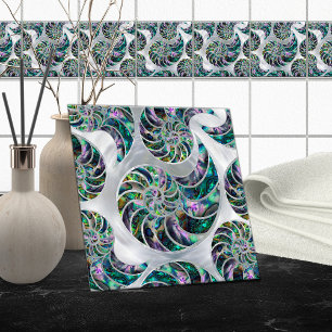 Nautilus Snäcka Abalone och Pearl Kakelplatta