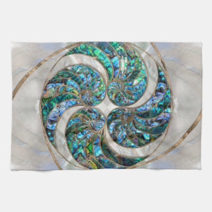 Nautilus Snäcka - Abalone och Pearl Kökshandduk