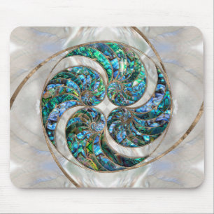 Nautilus Snäcka - Abalone och Pearl Musmatta