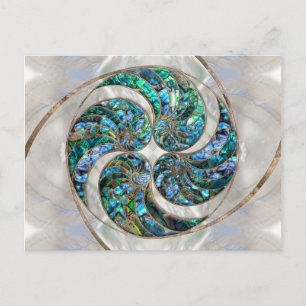 Nautilus Snäcka - Abalone och Pearl Vykort