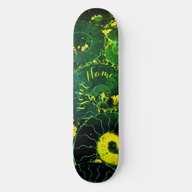 Nautilus snäcka design skateboard bräda 20 cm (Framsida)