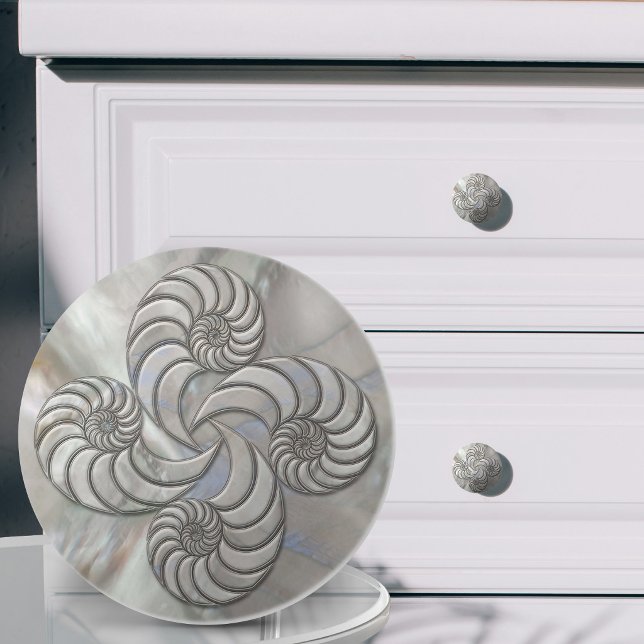 Nautilus Snäcka Falsk Pärlemor Knopp (Skapare uppladdad)