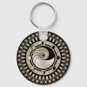 Nautilus Snäcka - måne-faser Nyckelring