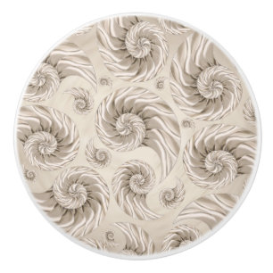 Nautilus Snäcka Mönster Knopp