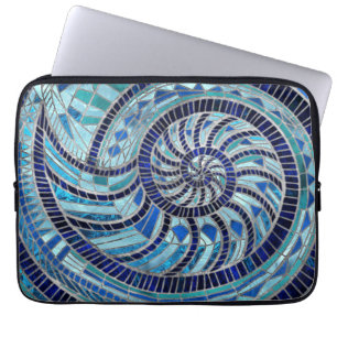 Nautilus Snäcka mosaic art Laptop Fodral