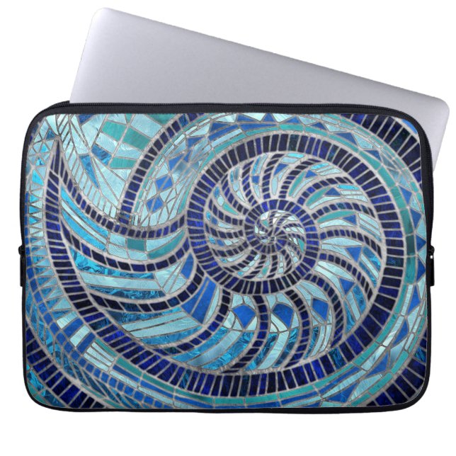 Nautilus Snäcka mosaic art Laptop Fodral (Framsidan)