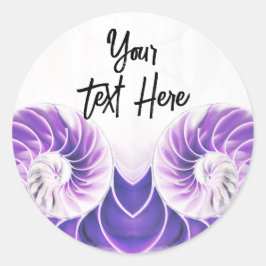 Nautilus snäcka säsonhell Fibonacci-dekal Runt Klistermärke