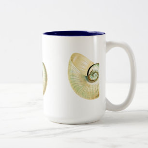 Nautilus snäcka Två-Tonad mugg